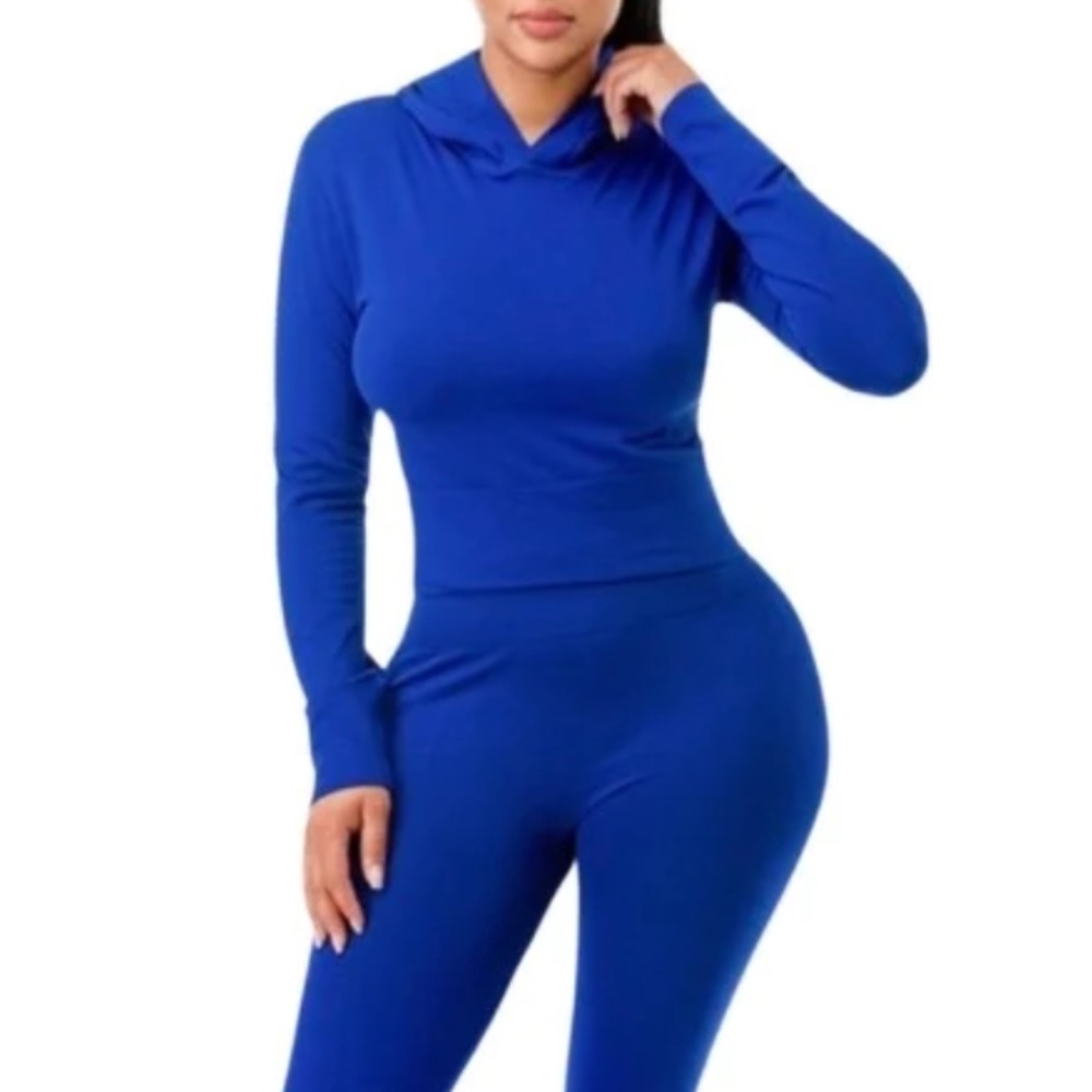 Blue hoodie and leggings set! Brand New!